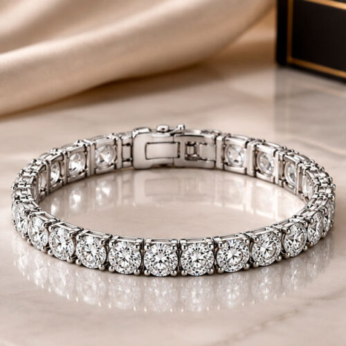 Round & Baguette Tennis Bracelet