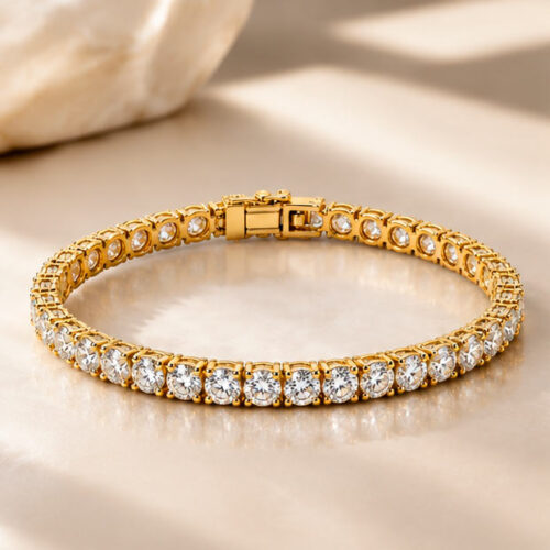 Yellow Gold Tennis Bracelet