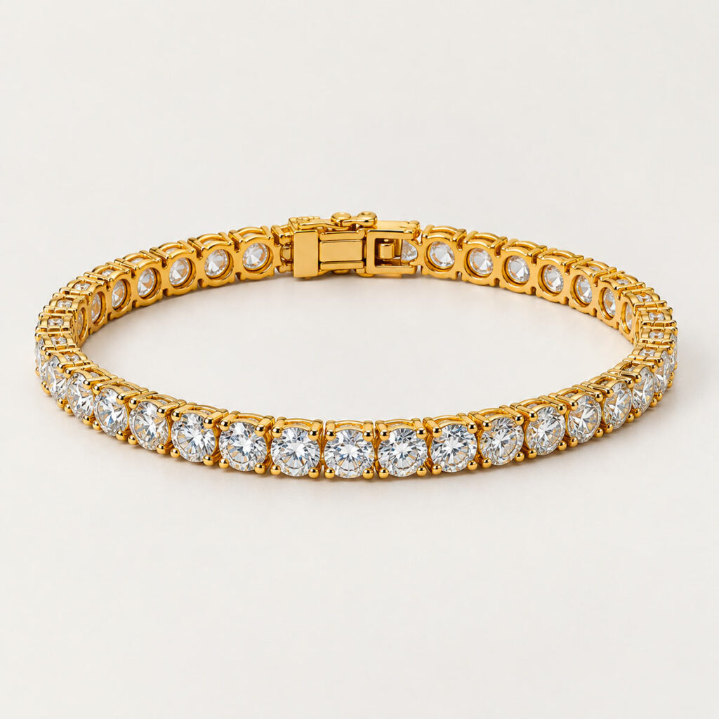 Yellow Gold Tennis Bracelet