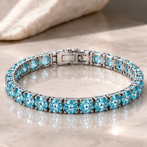 Colored Diamond Tennis Bracelet
