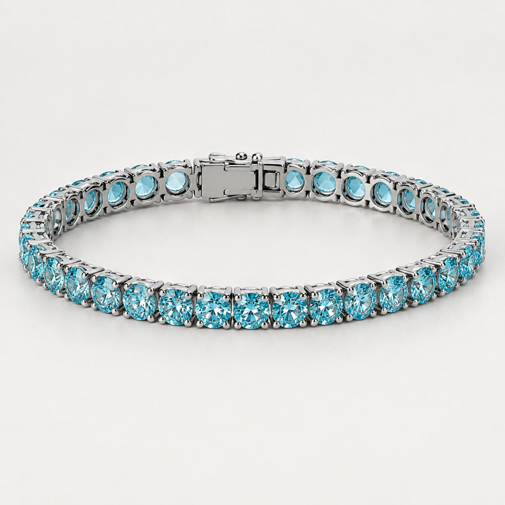 Colored Diamond Tennis Bracelet
